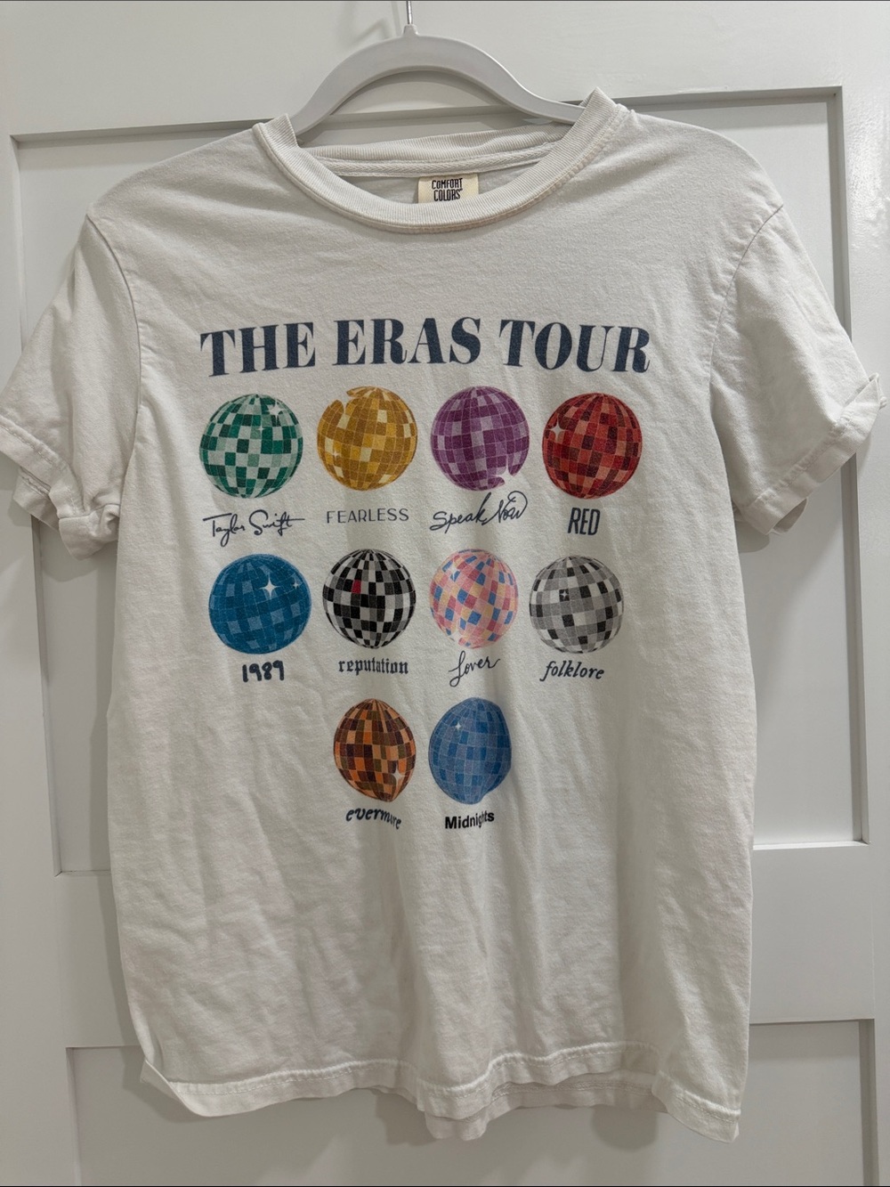 Comfort Colors Taylor Swift The Eras Tour Graphic T-Shirt – All Albums Size SM